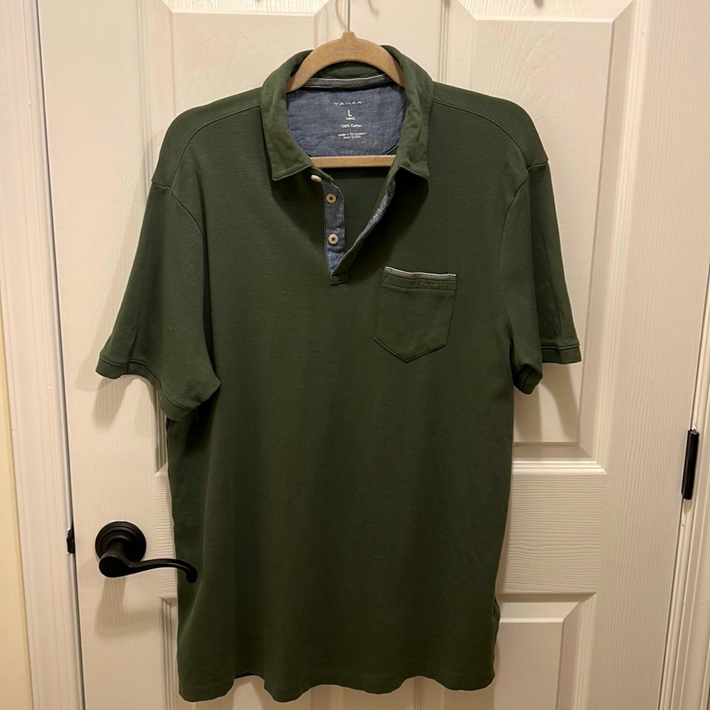 Men’s Tahari Polo, Sage Green, L
